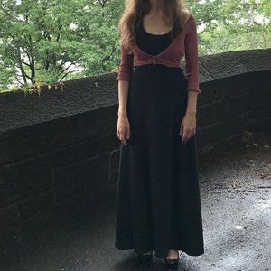 Prana Black Empire Waist Stretchy Racerback Dress